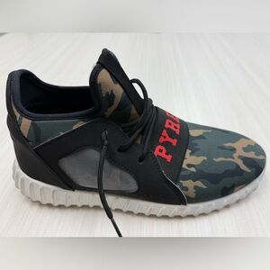 Pyrex Camouflage Sneakers with Red Logo